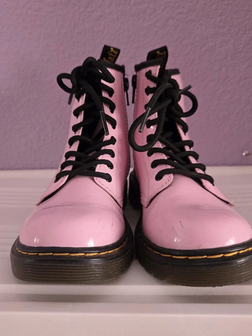 Toddler Pink Dr. Martens Boots - Size 10 (Worn Twice)